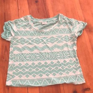 Daytrip sea green blue patterned shirt